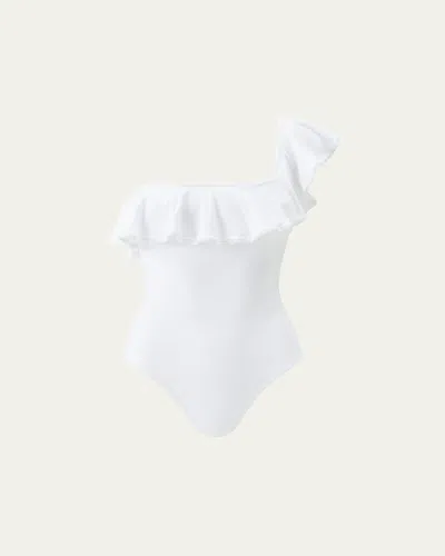 Melissa Odabash Tennessee Asymmetric One-piece Swimsuit In White