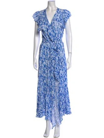 Pre-owned Melissa Odabash Tie-dye Print Long Dress In Blue