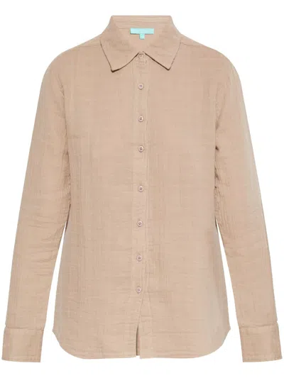 Melissa Odabash Tina Cotton-gauze Shirt In Pink