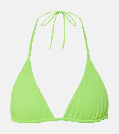 Melissa Odabash Tivoli Bikini Top In Lime/sky