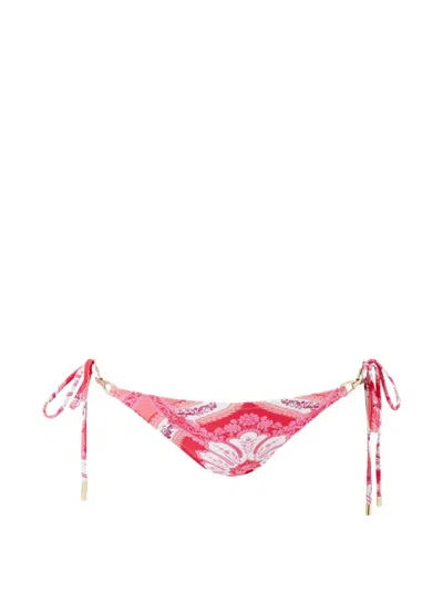 Melissa Odabash Turin Paisley-print Bikini Bottoms In Pink