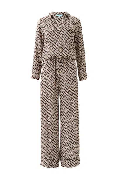 Melissa Odabash Una Jumpsuit Chain In Brown