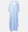 Melissa Odabash Vanessa Printed Kaftan In Blue