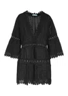 Melissa Odabash Victoria Short Kaftan Black In Black