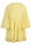 Melissa Odabash Victoria Yellow Short Kaftan In Yellow