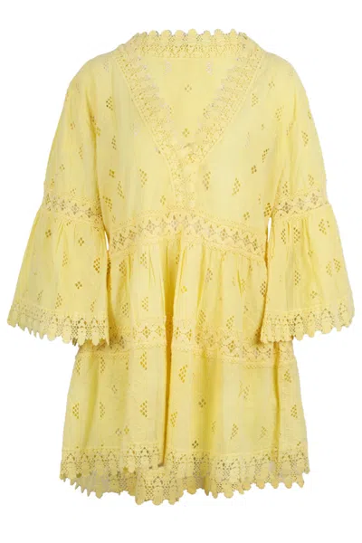 Melissa Odabash Victoria Yellow Short Kaftan