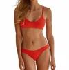 Melissa Odabash Vienna Ribbed Bottom In Red In Red