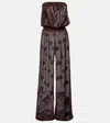 Melissa Odabash Viv Off-shoulder Cotton-blend Jumpsuit In Brown