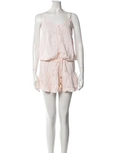 Pre-owned Melissa Odabash V-neck Mini Dress In Pink