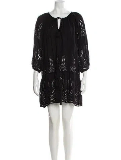 Pre-owned Melissa Odabash V-neck Mini Dress In White