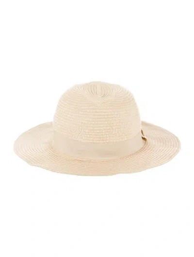 Pre-owned Melissa Odabash Wide Brim Hat In Neutrals