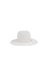 Melissa Odabash Woven Fedora Hat In White