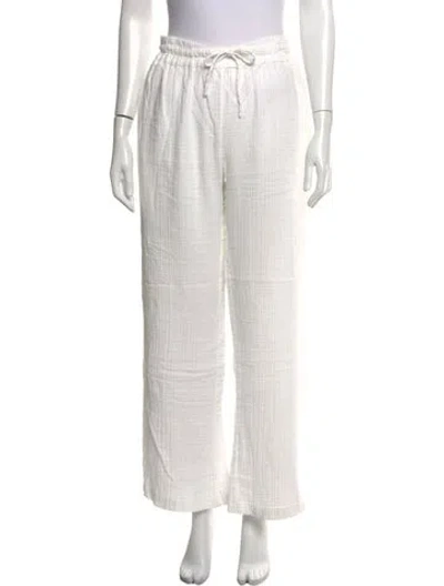Pre-owned Melissa Odabash Wide Leg Pants In White