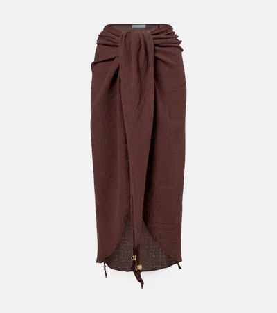 Melissa Odabash Winnie Cotton Beach Cover-up In Brown