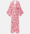 Melissa Odabash Wisdom Floral Wrap Dress In Hibiscus