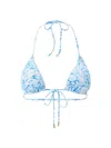 Melissa Odabash Adelaide Floral-print Bikini Top In Blue