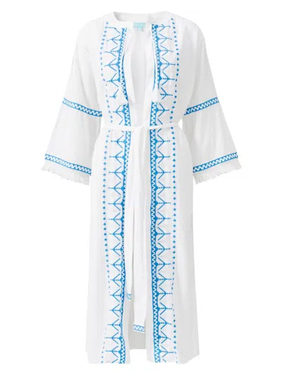 Melissa Odabash Women's Anais Open Front Midi-kaftan In White