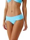 Melissa Odabash Womens Brussels Fold-over Bikini Bottoms Celeste In Blue