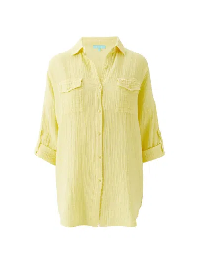 Melissa Odabash Women's Elena Oversize Muslin Shirt In Yellow