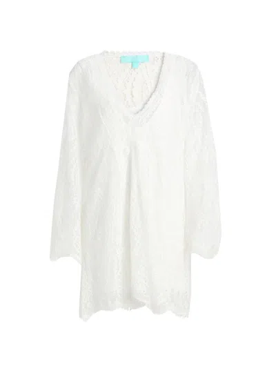 Melissa Odabash Women's Elizabeth Lace Tunic Minidress In White