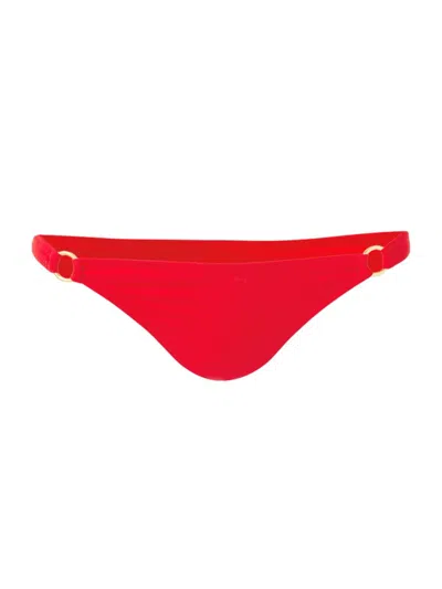 Melissa Odabash Women's Greece Ring Bikini Bottom In Red