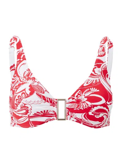 Melissa Odabash Bel Air Floral Bikini Top In White
