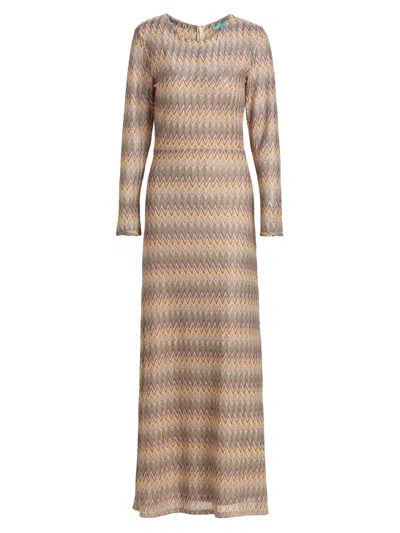 Melissa Odabash Women's Lily Zigzag Maxi Dress In Neutral
