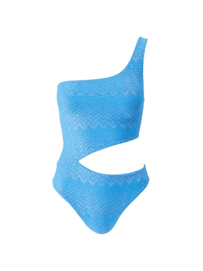Melissa Odabash Women's Nassau One-shoulder One-piece Swimsuit In Blue