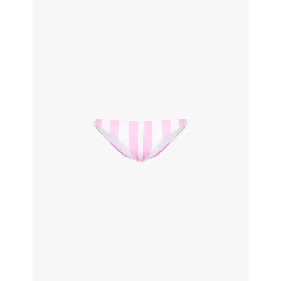 Melissa Odabash Womens Pink Stripe Ponza Striped Bikini Bottoms In Pink Stripe