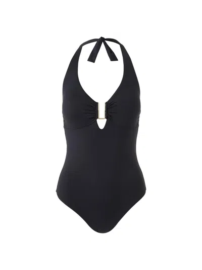 Melissa Odabash Women's Tampa Halterneck One-piece Swimsuit In Blue