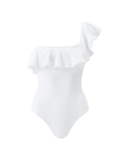 Melissa Odabash Tennessee Asymmetric One-piece Swimsuit In White