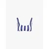 Melissa Odabash Striped Ponza Bikini Top In Navy Stripe