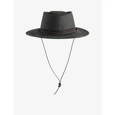 Melissa Odabash Womens Black/brown Gisele Straw Hat In Multi