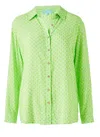 Melissa Odabash Womens Button Down Shirt In Lime In Green