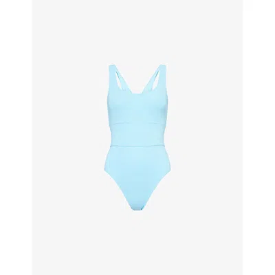 Melissa Odabash Womens Perugia Scoop-neck Swimsuit Celeste