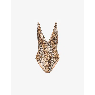 MELISSA ODABASH WOMENS MELISSA ODABASH CARIBBEAN LEOPARD-PRINT SWIMSUIT