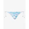 Melissa Odabash Womens  Malta Tie-side Bikini Bottoms In Blue