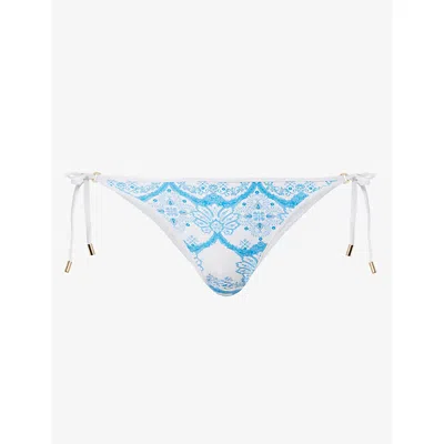 Melissa Odabash Womens  Malta Tie-side Bikini Bottoms In Blue