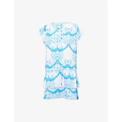 MELISSA ODABASH WOMENS MELISSA ODABASH LENNI FLORIAN-PRINT WOVEN DRESS