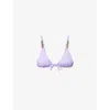 Melissa Odabash Womens Maldives Triangle Bikini Top Lavender