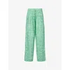 Melissa Odabash Womens Jude Wide-leg Woven Trousers Medina In Medina