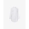 Melissa Odabash Womens White Elena Cotton Beach Shirt Xl
