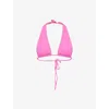 Melissa Odabash Womens Grenada Halterneck Stretch-woven Bikini Top Watermelon In Watermelon