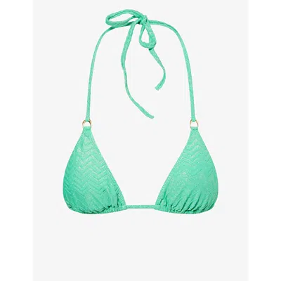 Melissa Odabash Womens  Key West Triangle Bikini Top In Green