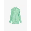 Melissa Odabash Womens Medina Millie Abstract-pattern Woven Shirt Xs In Medina