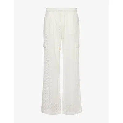 Melissa Odabash Womens Odette Crochet Trousers Ivory