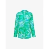 Melissa Odabash Womens Rainforest Millie Abstract-pattern Woven Shirt