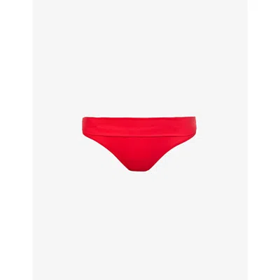 Melissa Odabash Womens Brussels Elasticated-waist High-rise Bikini Bottoms Red