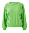 Melissa Odabash Womens Round Neck Sweatshirt In Lime In Green