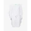 Melissa Odabash Womens  Evin Broderie-trim Woven Kaftan